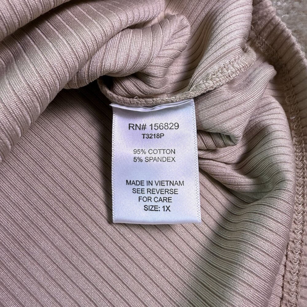 White Birch Hoodie Womens Top Size 1X Beige Knit E552 - Picture 3 of 9